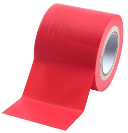 Eurobands Bodenmarkierungsband Rot 50mmx33m – PVC Klebeband stark haftend für Lager, Werkstatt, Industrie – Gefahren Markierungs Klebeband selbstklebend – 1BL23.45.0100/033A Rot
