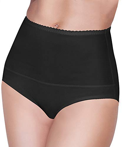 Bauchweg Unterwäsche Damen Miederslip mit Bauch-Weg-Effekt Shapewear Stark Formend Miederhose Bauch Weg Stark Formend Slip Große Größen (XXXXXL, Schwarz)