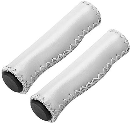 Handgen?hte PU-Lenkergriffe mit Stecker f¨¹r BMX Mountain Fahrradlenkergriff - 1 Paar Wei?