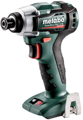 Metabo Akku Schlagschrauber SSD 12 BL (12 V, ohne Akku, mit Arbeitslicht, Gürtelhaken, Bitdepot, kompaktes Design) 601115890