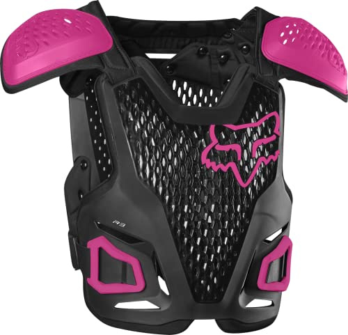 Fox Racing - Youth R3 – Motocross Chest Protector – Lightweight, Neck Brace Compatible, Non-Slip Fit, Guards, Motocross, Black/Pink, OS