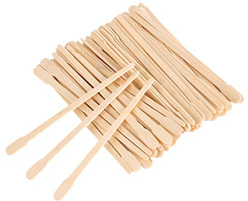 Geviro 500 Pieces Eyebrow Wax Sticks Wooden Waxing Spatulas Mini Eyebrow Waxing Spatulas Small Wooden Waxing Applicator Sticks for Face & Eyebrows Hair Removal