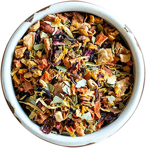 Seven Essences Infuso di Frutta Fiore Giallo - 200g - Infusi e Tisane con Arancia e Eucalipto - Tisana Balsamica Ottima idea regalo