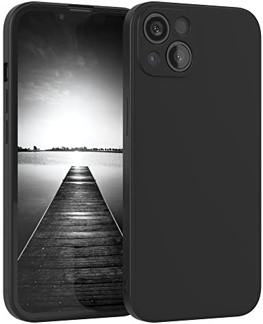 EAZY CASE - Silikonhülle für iPhone 13 Hülle Silikon Case Schwarz weich stoßfeste Handyhülle Schutzhülle mit Kameraschutz Dünn Premium Schutz Cover TPU Phone Bumper in Mattschwarz
