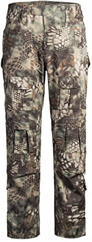 Czen Kampfhose Herren, Militärische Taktische Hosen Airsoft Gear BDU Uniformen Camouflage Hose für Paintball Jagd Airsoft (LMW,XL)