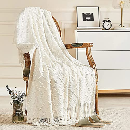 EIMOPE Kuscheldecke Bohemian Decke Tagesdecke Strickdecke Sofadecke für Couch Wohndecke Wendedecke als Sofaüberwurf oder Wohnzimmerdecke Als Geburtstagsgeschenk