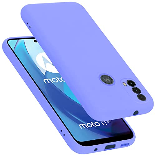 Cadorabo Funda de Silicona Compatible con Motorola Moto E20 / E30 / E40, Funda Protectora de Cuerpo Completo para Moto E20 / E30 / E40- Resistente a arañazos fundade TPU - Liquid Lila Claro