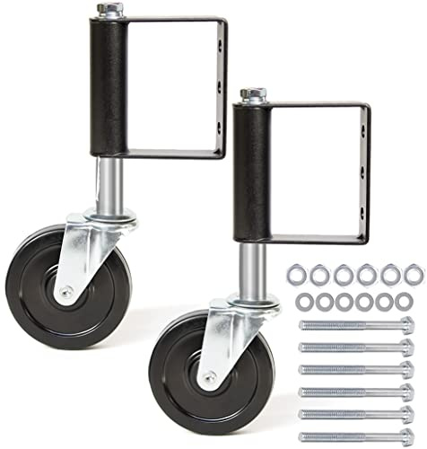 Federbelastete Torrollen, Gefederte Laufrolle Lenkrollen für Schiebetore - 10cm, Tragfähigkeit 100Kg