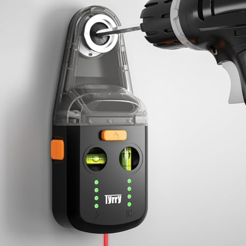 Tyrry 4-in-1 Laser Level with Line Laser, Drill Dust Collector, Wall Bracket, Electronic Vacuum Suction Cup, 1800 mAh Battery, Leveler Tool Perfect for Picture Hanging, Painting, Home Renovations