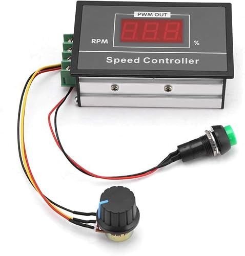 DC 6-60V 12V 24V 36V 48V 30A PWM DC-Motor-Drehzahlregler (PWM) Geschwindigkeit einstellbar stufenlos Regler Motor-Drehzahlregler mit Start-Stop-Schalter