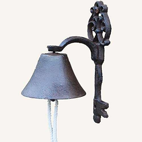 VIGANI Vintage Door Bell,Manual Doorbell， Vintage Dinner Bell As Entry Door Bell, Outside Decor or Indoor Decoration Wall Mounted Antique ​Decor Bell, Wall Art Decoration