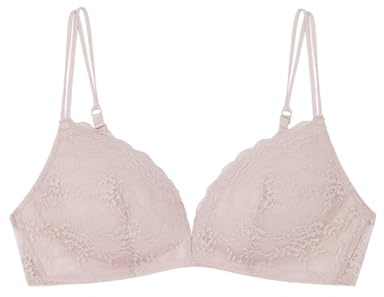 Women'secret Lovely Pink Lace Triangle Reggiseno Imbottito da Donna, Rosa Polvere, 2C