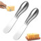 2 Piezas Cuchillo de Mantequilla, Cuchillos de Mantequilla Pequeños, Cuchillo Para Desayuno, Cuchillos de Mantequilla, para Esparcir Queso y Mantequilla Esparcidor Mantequilla de acero Inoxidable