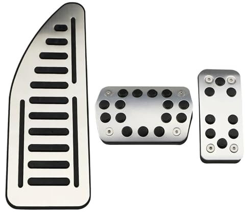 Edelstahl Pedale Kappen Für Ford Für Focus 2 3 4 MK2 MK3 MK4 St Rs 2005-2018 Aluminium Kraftstoff Pedal Bremspedale Rest Pedal Set Abdeckung Zubehör Bremse Fußstütze Pedale(AT WITH REST)