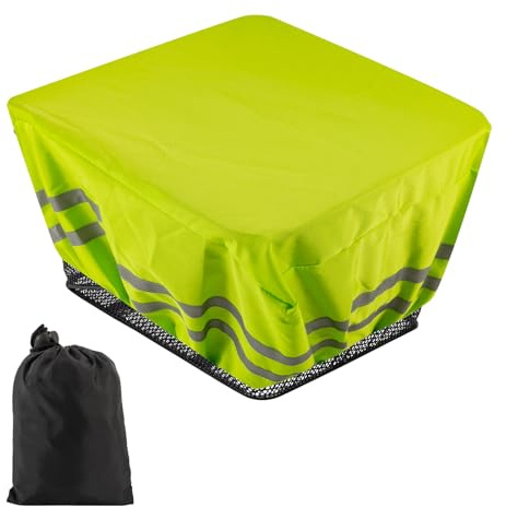 Regenschutz Fahrradkorb,Fahrrad Korbabdeckung Wasserdicht mit Reflektorstreifen,Fahrradkorb Abdeckung Für alle Fahrradkörbe,Fahrradkorbs Abdeckung Hinten Mit Aufbewahrungstasche (Fluoreszierende Grün)