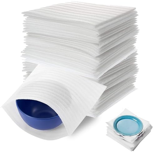 50 Stück Schaumstoff Verpackungsmaterial, Schaumstoff Beutel, Luftpolsterfolie Umzugskartons, Verpackungsmaterial Luftpolsterfolie, für Verpackung Lagerung und Versand Porzellan, 300×300×1 mm