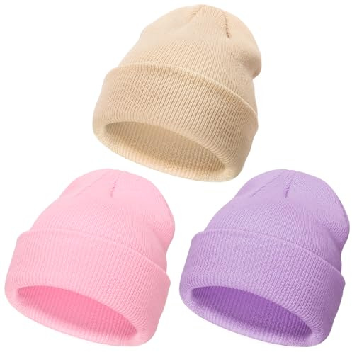 DRESHOW Toddler Beanie Kids Winter Hats Children Soft Knit Unisex Hat for Baby Boys Girls Warm Cap Beanies for 2 Years-6 Years