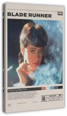 GJHTQLP Blade Runner Poster, 2 Filmposter, Leinwandposter, Schlafzimmer, Dekoration, Landschaft, Büro, Raumdekoration, Geschenk, 30 x 45 cm