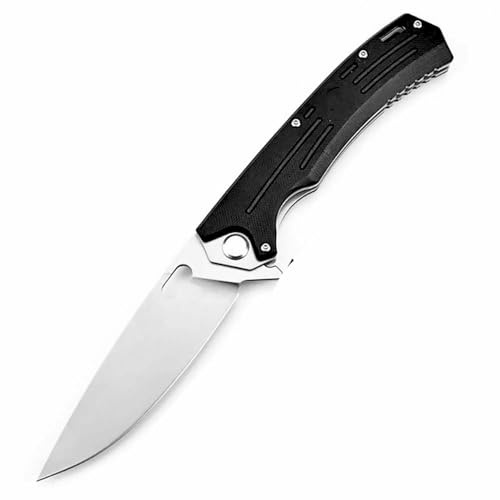 Joa Klappmesser Lang, Premium Taschenmesser, Tanto, D2 Stahl, Neck knife Outdoor EDC Messer, Multi Jagdmesser, Einhandmesser Gürtelmesser