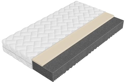 Mirjan24 Matratze Upoz 22, Schaummatratze, Höhe: 22 cm, Beidseitigematratze, Liegehärten H3, Thermoelastischer Schaumstoff, Bezug waschbar (140x200)