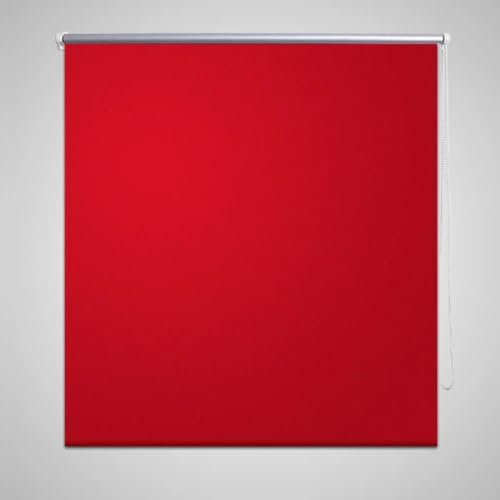 Myheimly Verdunkelungsrollo Verdunklungsrollo Seitenzug Rollo Klemmrollo Klemmfix Kette Rot,120 x 230 cm