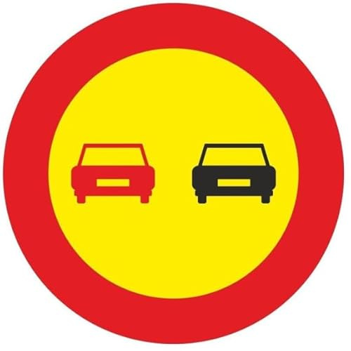 Señal Vial de Bolsa Adelantamiento Prohibido 700 x 700 mm