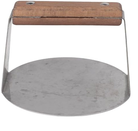 Stainless Steel Burger Press 5 5 Inch, Suitable for Various Cooking Surfaces Effortless Cleanup (Round)