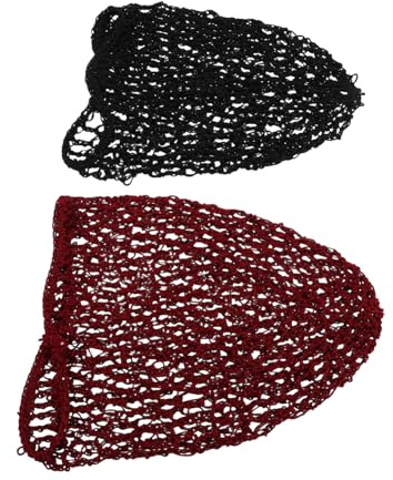 SAFIGLE 2 Stück Handgefertigte Lange Netz Schlafmütze Aus Elastischem Material Haarschützendes Haarnetz Für Langes Haar Bequem Und Dehnbar Zum Schlafen