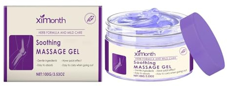 Soothing Relief Massage Gel, Joint Gel Purple Gel Soothes for Knees, Lumbar, Neck, Hands,Feet and Joint Activities Throughout.(100g)