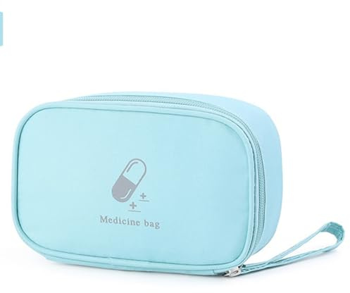 JEYORZY 1x Medikamententasche, Reiseapotheke Tasche, Medikamententasche Unterwegs, Erste Hilfe Tasches Leer, Medikamententasches Reise, Reiseapotheke Tasche, Taschenapotheke, Erste Hilfe Outdoor, Blau