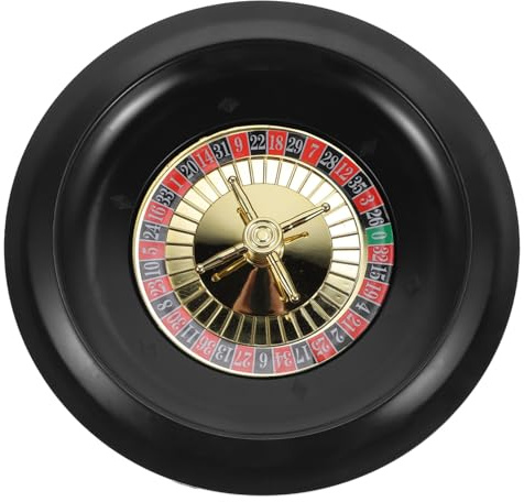 LABRIMP Rueda de Póquer Negra de Plástico, Diseño Único y Estable, Adecuada para Fiesta y Fácil de Transportar