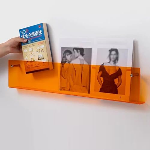 EPYBJYWQ Büro Wand Magazin Rack, Broschürenhalter / hängendes Bücherregal löschen für Schlafzimmer/ Toilette/ Schönheitssalon/ Gastfreundschaftsbereiche(L 80cm/31.5in)