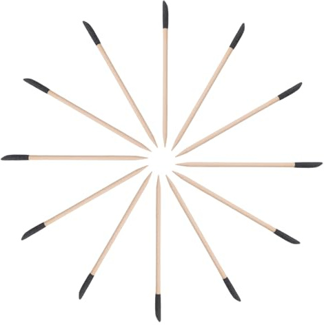 IDEANATEGRATE 100 piezas Palitos Naranjo para Manicura Doble Cabeza Herramientas de Madera para Uñas con Lijado y Pulido Preciso para Arte de Uñas y Modelos de Madera Portátiles y Versátiles