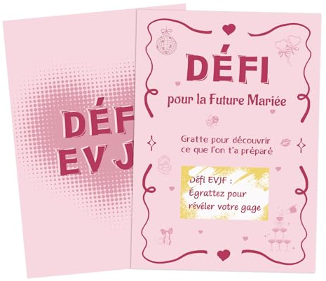 Scettar 16 carte da grattare per EVJF con adesivo per addio al celibato, carte da grattare, pegni e sfide