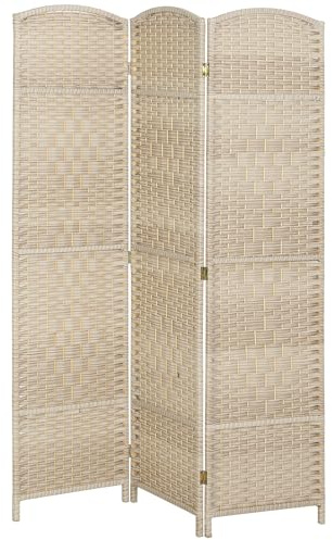 HOMCOM Paravent Intérieur en Bois, 3 Panneaux, 135 x 180 cm, Séparateur de Pièce Pliable, pour Salon, Chambre à Coucher, Maison, Chêne