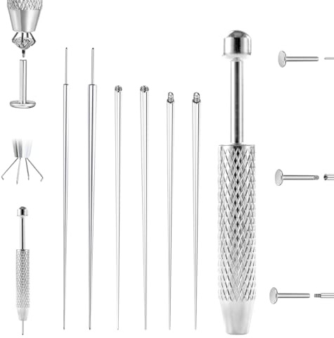 Xvbhaq Set med 7 staplar för piercing i öra, näsa, läppar, navel
