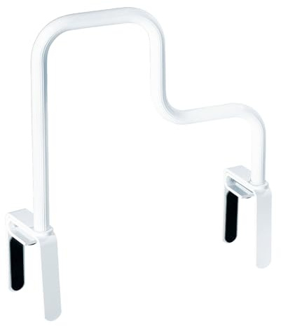 Moen Home Care Multi-Grip Tub Safety Bar – Glacier White, Secure Bathroom Grab Bar for Bathtub Stability, DN7005