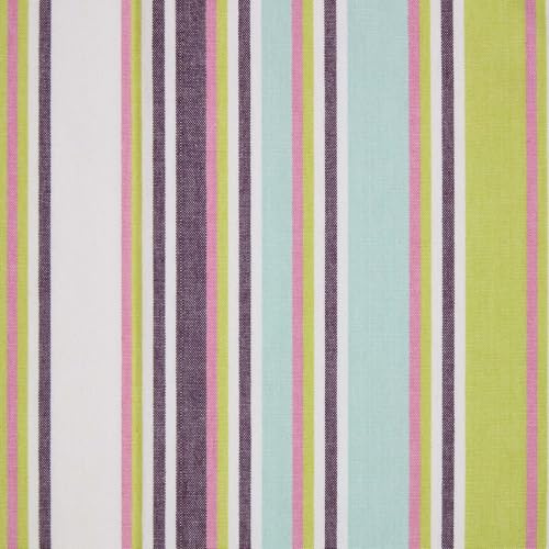HOMESCAPES Osaka: bunt gestreifter Baumwollstoff Meterware 150 cm breit, bunter Stoff 100% Baumwolle, Dekostoff Baumwolle Streifen bunt, Oeko-Tex Stoff zum Nähen