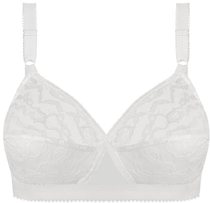 Playtex Bra Woman Cross Your Heart Lace 0165 x1, White, 42D