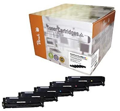 Peach H305A/X Spar Pack Plus Tonermodule (2xBK, C, M, Y) ersetzt HP No. 305A, CE410A*2, CE411A, CE412A, CE413A für z.B. HP LaserJet Pro 400 color MFP M 475 dw, HP LaserJet Pro 300 color MFP M 375 nw