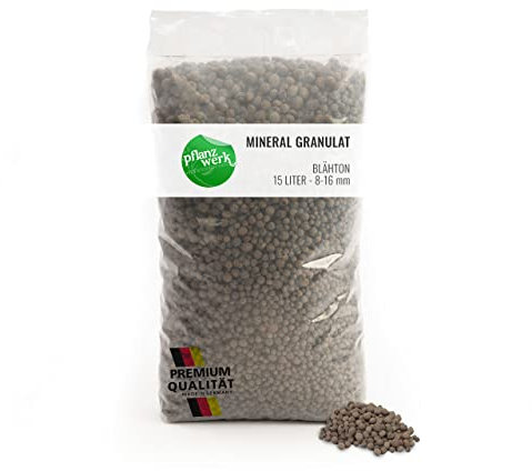 PFLANZWERK® Argilla per piante Fioriera Granulato Minerale 15l *RESISTENTE AL GELO* *MINERALE* *PRODOTTO DI QUALITÀ*