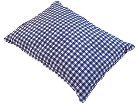 myZirbe Zirbenkissen blau kariert befüllt mit Zirbenflocken aus Zirbenholz 30x20 cm (Karo)