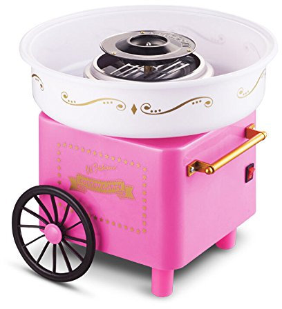 Flyelf Panier Rétro Machine à Barbe à Papa Cotton Candy Maker avec 1 x Cuillère 10 x Bâton de Bambou