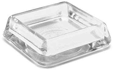 GleitGut Möbeluntersetzer eckig Gleitschale transparent 4 Stück Möbelschutz durchsichtig (30 x 30)