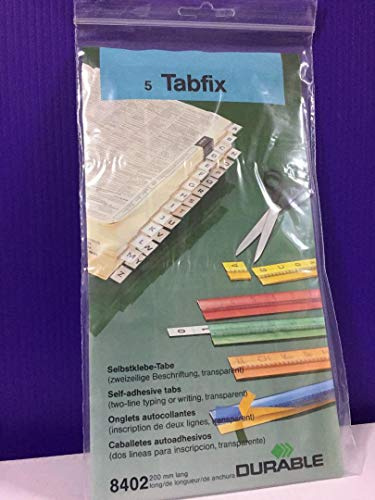 Durable Tabfix 10mm farblos 5 Stück