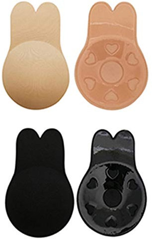 Dodoing Invisible Bra Adhesive Strapless Push Up Backless Sticky Lift Nippleless Covers Rabbit Breast Pasties