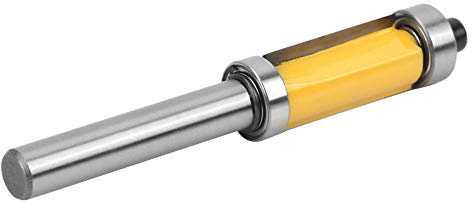 Punta del router per rifiniture con gambo, punta per fresatura a filo con gambo da 8 mm, doppio cuscinetto in acciaio temprato solido per falegnami professionisti Materiali di composizione