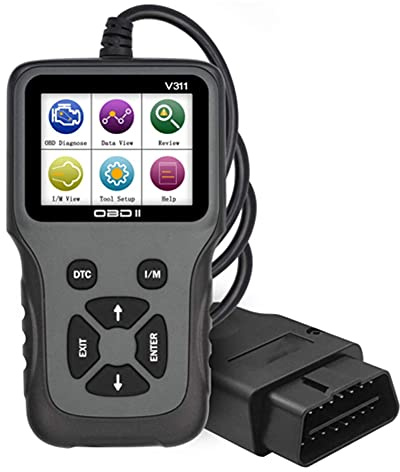 I08CS Auto Diagnosegerät – OBD2 Scanner mit 2,8 LCD Display, KFZ Fehlersuche, Fehlerauslesegerät für Alle OBDII/EOBD Protokolle, Handscanner für schnelle Fehlerdiagnose