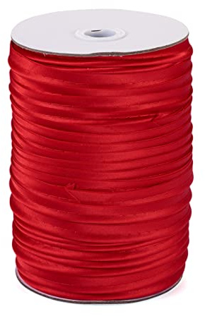 PandaHall Maxi-Kordel für Paspelierbänder, 11 mm, rot, 100 m, Polyester, Schrägband zum Nähen, Trimmen von Polstern, Hüten, Haarbändern, Kleiderdekorationen