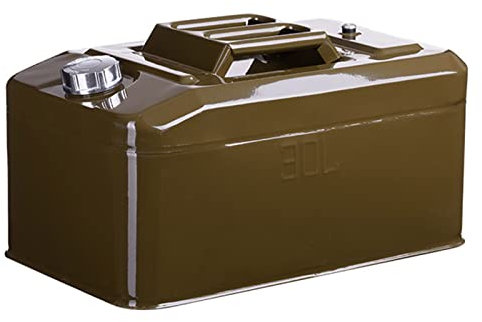 BHBXZZDB Depósito de Combustible de Metal de Contenedor de Gasolina Espesada de Gran Capacidad con tubería, Bidon Tanque Auxiliar De Gasolina Combustible, 10L/20L/25L/30L